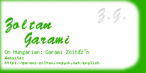 zoltan garami business card